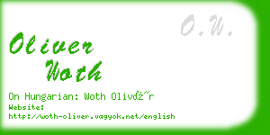 oliver woth business card